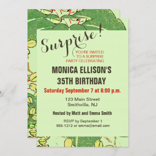 Convite Padrão de Arte Botânica Folar Japonês