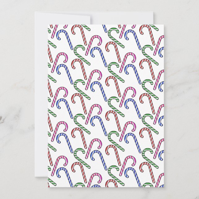 Convite Padrão de Cana-de-Açúcar com Purpurina (Frente)