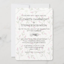 Padrão de casamento de flores silvestres rosa e ve