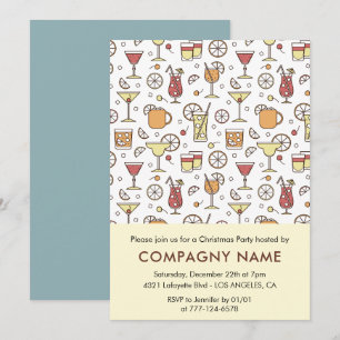 Convite Padrão de Coquetel da Festa de Natal da Empresa