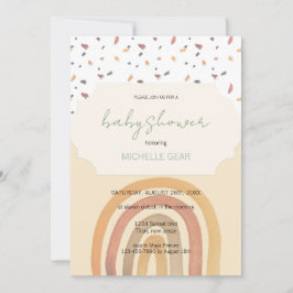 Convite Padrão de Cores do Arco-Íris do outono