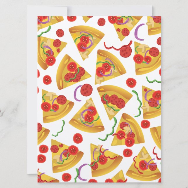 Convite Padrão de Fatia de Pizza (Frente)