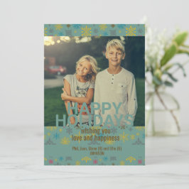 Convite Padrão de Floco de Neve Azul Moderno