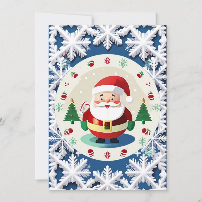 Convite Padrão de Floco de Neve de Natal (Frente)