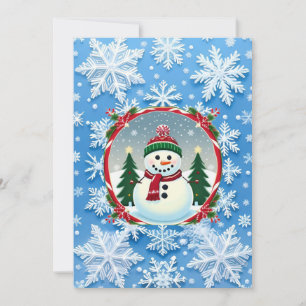 Convite Padrão de Floco de Neve de Natal