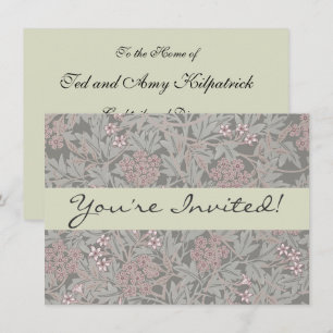 Convite Padrão de Flor de Jasmim de William Morris