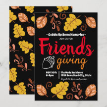 Padrão de Folha do Friendsgiving Devorado