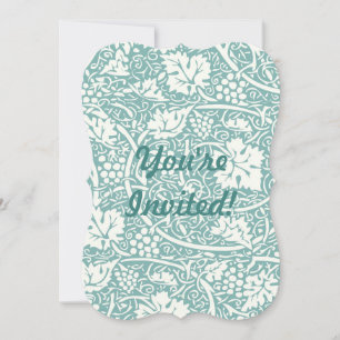 Convite Padrão de Forma de Papel de Carteira Floral Vinta