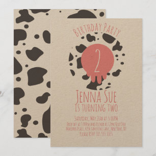 Convite Padrão de Impressão de Animais de Festa de anive