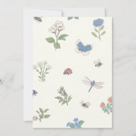 Convite Padrão de Jardim Botânico de Flores Silvestres Flo