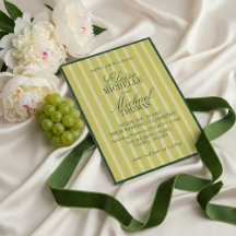 Padrão de Listra Chartreuse Formal Elegante