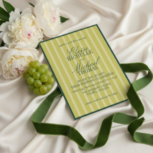 Convite Padrão de Listra Chartreuse Formal Elegante