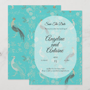 Convite Padrão de luxo Secret d'Indochine Chinoiserie