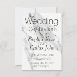 Convite Padrão de mármore branco da cinza negra moderna