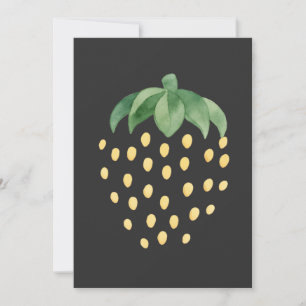 Convite Padrão de Morango Dourado