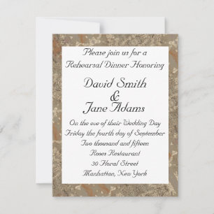 Convite Padrão de Ouro - janto de ensaio de casamento
