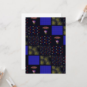 Convite Padrão de patch do quarto de julho - 4 de julho