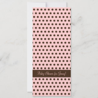 Convite Padrão de Polkadot Castanho-Chocolate
