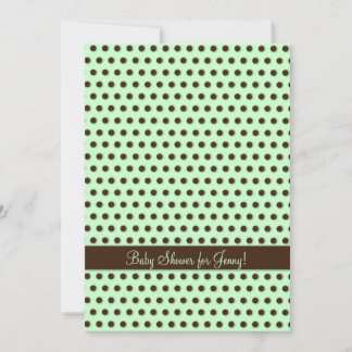 Convite Padrão de Polkadot Castanho-Chocolate