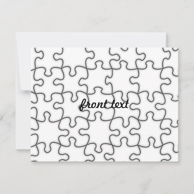 Convite Padrão de quebra-cabeça (Adicione sua imagem) (Frente)