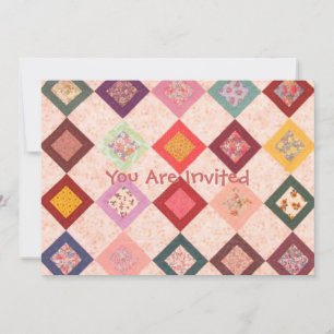 Convite Padrão de Tecidos coloridos