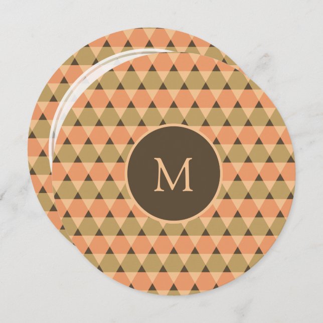 Convite Padrão de triângulos (Frente/Verso)