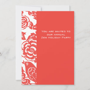 Convite Padrão de Vase do Red Ming