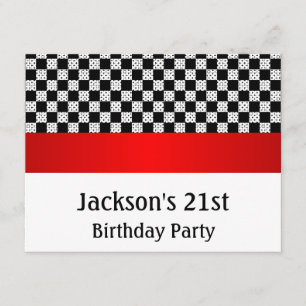 Convite Padrão de verificação de Festa de aniversário 