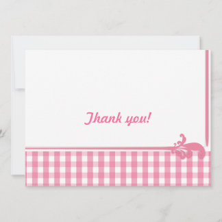 Convite Padrão de Verificação de Gingham Rosa