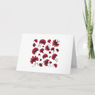 Convite Padrão de vetor de cravo vermelho Flor