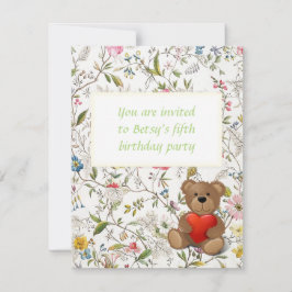 Convite Padrão de wallpaper Floral