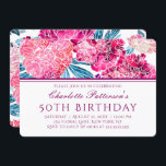 Convite Padrão Floral Cor-de-rosa Na moda 50ª Festa de ani<br><div class="desc">Este na moda apresenta um padrão floral cor-de-água bonito cor-de-rosa com as suas informações personalizadas de 50 anos de convite abaixo. Personalizado editando o texto na caixa de texto fornecida #anidayparty #party #50° aniversário #cinquenta #cinquenta aniversário #50° aniversário cinquenta e cinquenta aniversários #50° aniversariado #50° aniversários #convites #convites #convida #aniversários...</div>