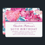 Convite Padrão Floral Cor-de-rosa Na moda 50ª Festa de ani<br><div class="desc">Este na moda apresenta um padrão floral cor-de-água bonito cor-de-rosa com as suas informações personalizadas de 50 anos de convite abaixo. Personalizado editando o texto na caixa de texto fornecida #anidayparty #party #50° aniversário #cinquenta #cinquenta aniversário #50° aniversário cinquenta e cinquenta aniversários #50° aniversariado #50° aniversários #convites #convites #convida #aniversários...</div>