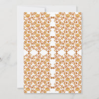 Padrão floral simétrico com mosca laranja