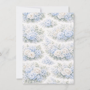 Convite Padrão Floral SoftBlue Elegante Botânico Romântico