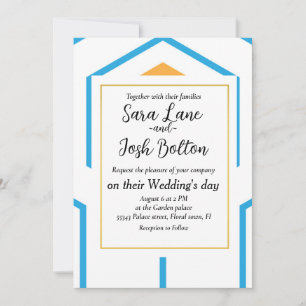 Convite Padrão geométrico do abstrato hexágono no preto la