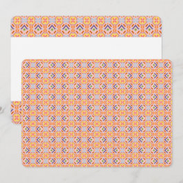 Convite Padrão Geométrico Mosaico Pixel Pastel Retro