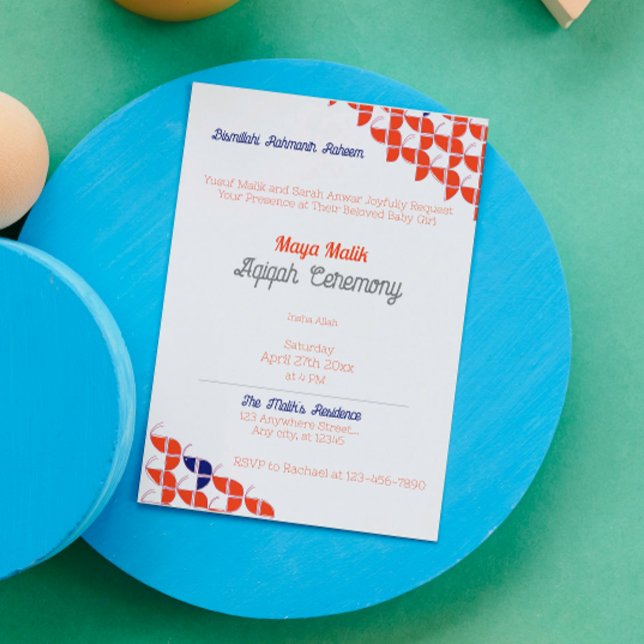 Convite Padrão Laranja Branco SHRIMPLY, Chá de fraldas Aqi (Criador carregado)