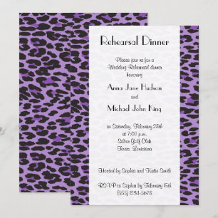 Convite Padrão-leopardo, Leopardo roxo, Janto de ensaio