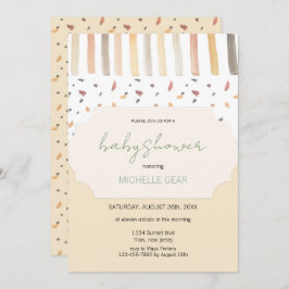 Convite Padrão Moderno de Cores de Pastel do outono