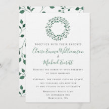 Padrão Rustic Green Watercolor Foliage | Casamento