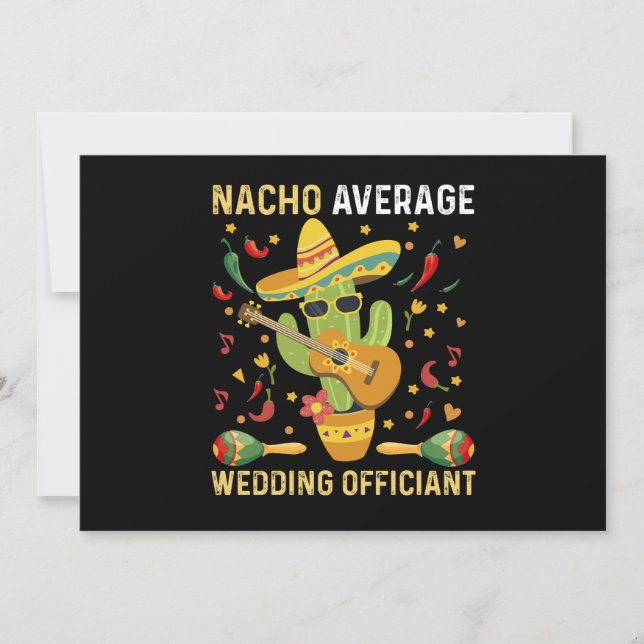 Convite Padre de Casamento Não Médio Festa Mexicana (Frente)