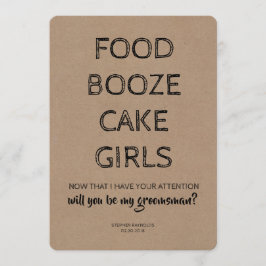 Convite Padrinho de casamento Moderno / Melhor Proposta En