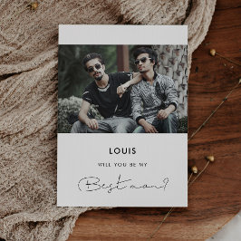 Convite Padrinho minimalista manuscrito