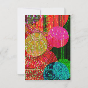 Convite Padrões De Queimadura Círculos Abstrato de Arte An