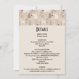 Convite Padrões Nórdicos De Animais De Floresta Cura