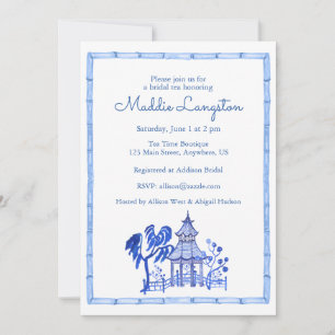 Convite Pagode de Aquarela Chinesa