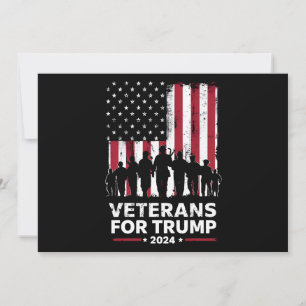 Convite Pai Avô Veteranos Para Trump 2024 Bandeira America