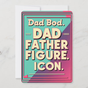 Convite Pai Bod, Padre Figura, Ícone. - Dia dos Pais