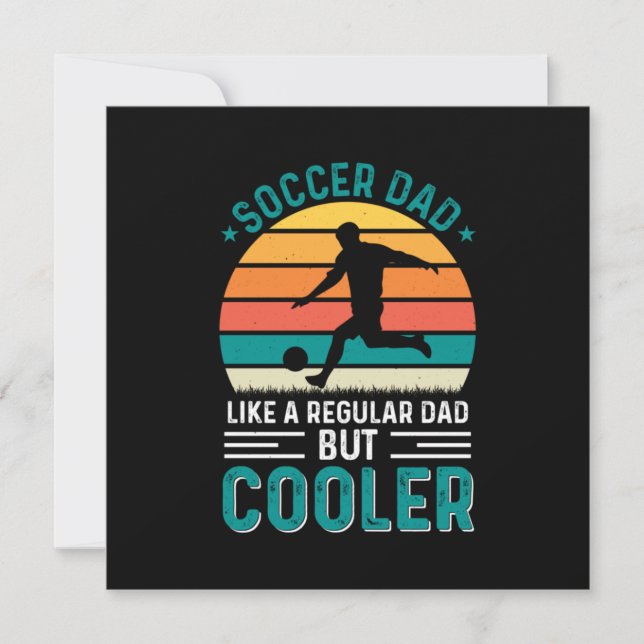 Convite Pai de Futebol Pôr do Sol Retro (Frente)